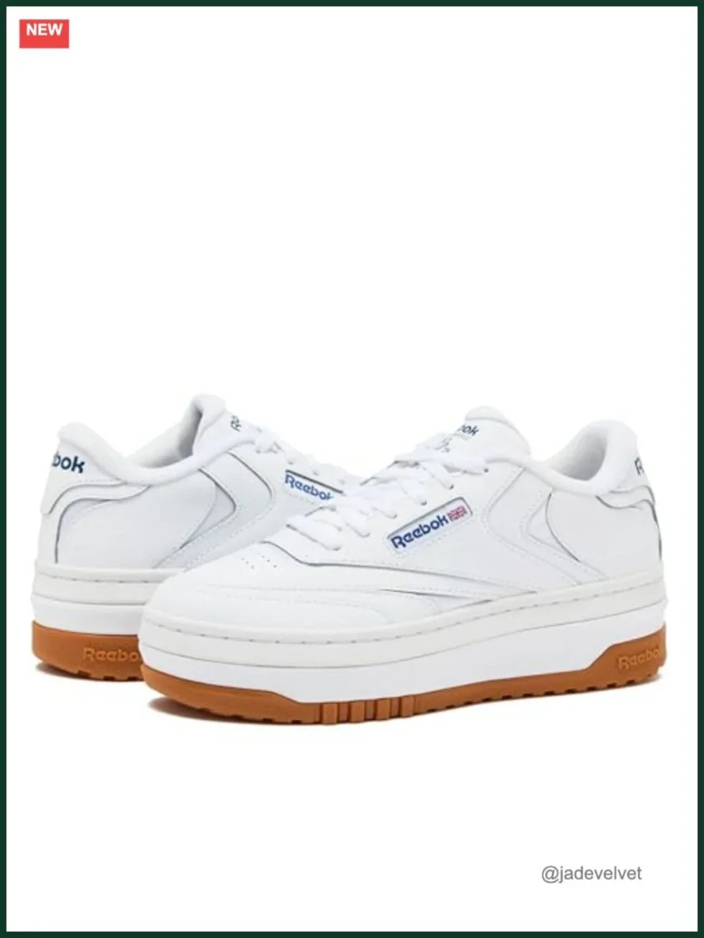 Reebok Club C Extra Platform Sneakers Women's Leather Chunky White Casual